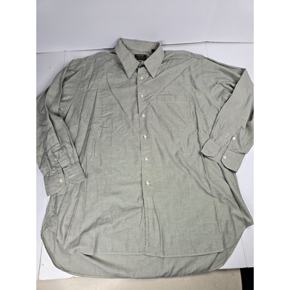 VINTAGE Gitman Bros Shirt Mens 17.5 Tall Long Sleeve Oxford Button Up NORDSTROM‎